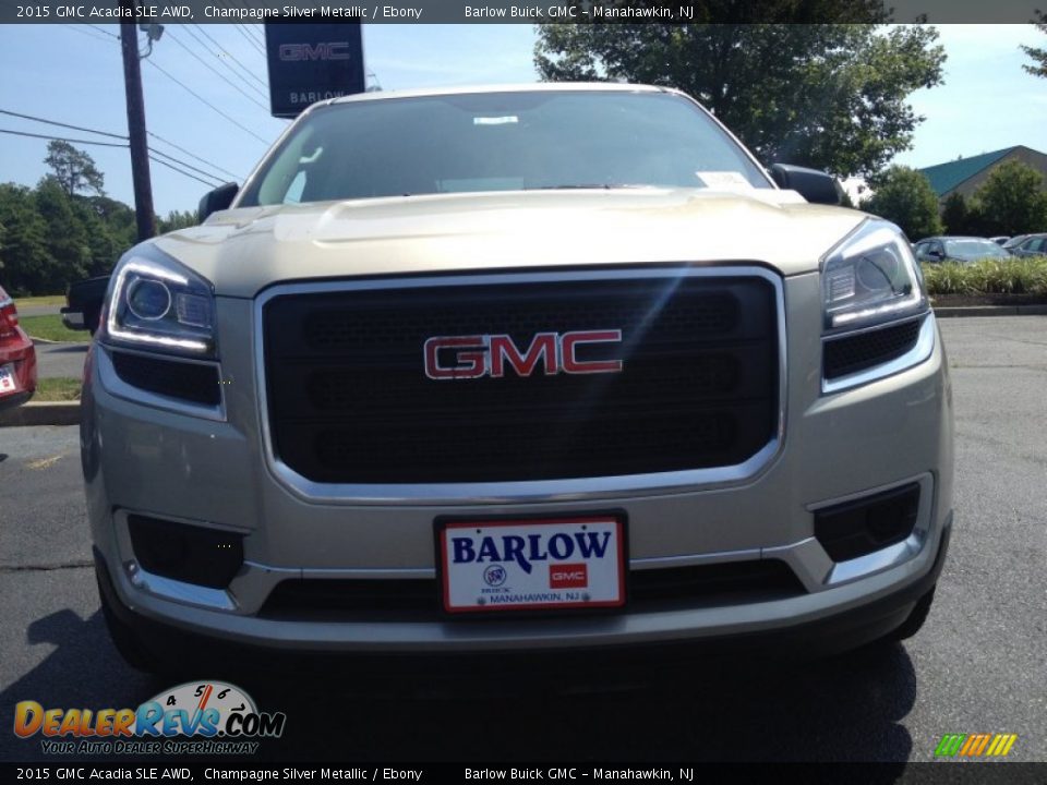 2015 GMC Acadia SLE AWD Champagne Silver Metallic / Ebony Photo #2