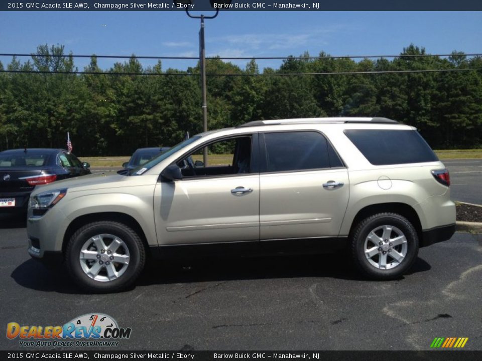 2015 GMC Acadia SLE AWD Champagne Silver Metallic / Ebony Photo #3