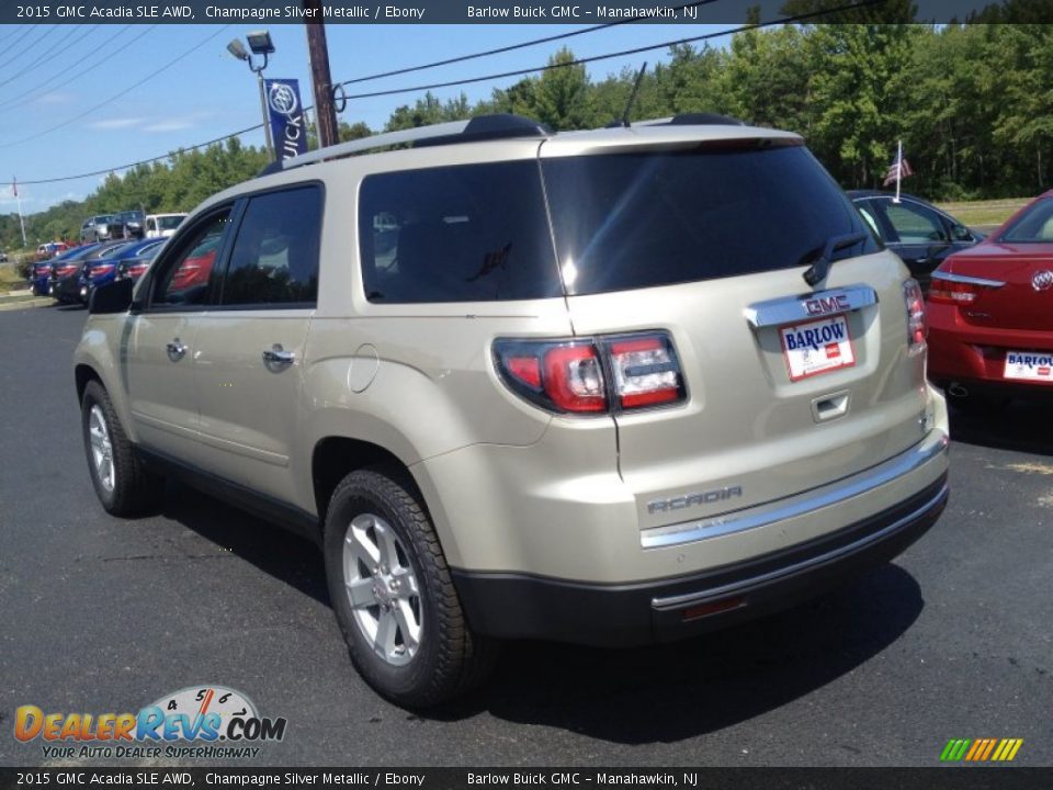 2015 GMC Acadia SLE AWD Champagne Silver Metallic / Ebony Photo #4