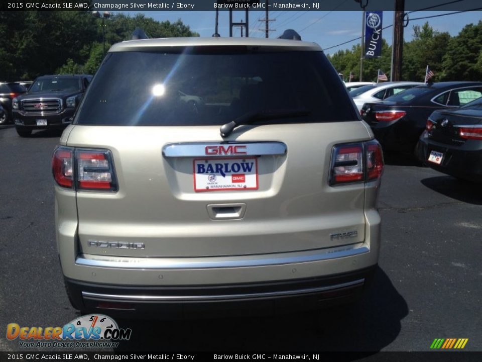 2015 GMC Acadia SLE AWD Champagne Silver Metallic / Ebony Photo #5
