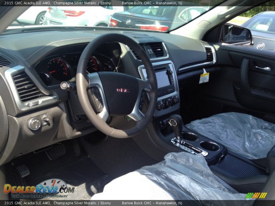 2015 GMC Acadia SLE AWD Champagne Silver Metallic / Ebony Photo #8