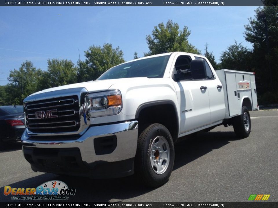 Front 3/4 View of 2015 GMC Sierra 2500HD Double Cab Utility Truck Photo #1