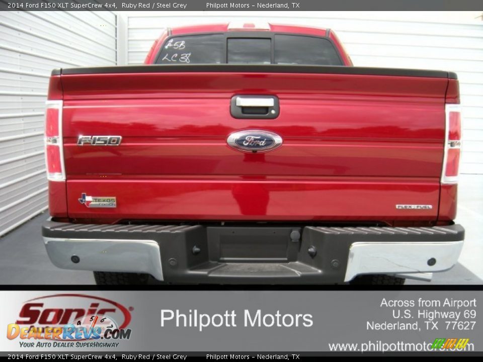 2014 Ford F150 XLT SuperCrew 4x4 Ruby Red / Steel Grey Photo #5
