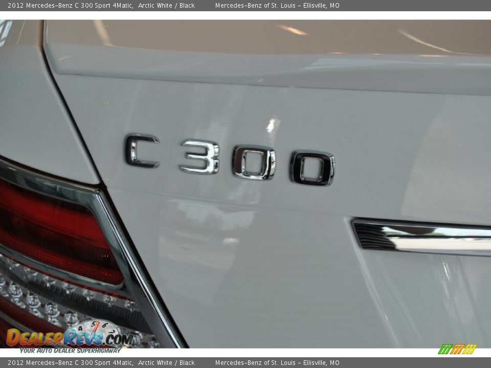 2012 Mercedes-Benz C 300 Sport 4Matic Arctic White / Black Photo #14