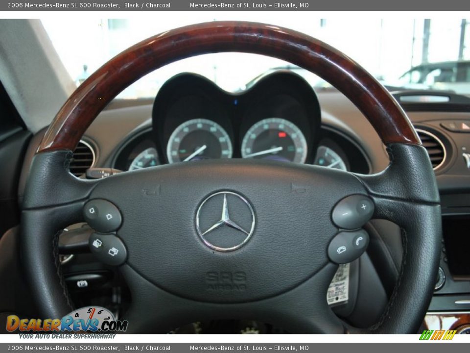 2006 Mercedes-Benz SL 600 Roadster Black / Charcoal Photo #18