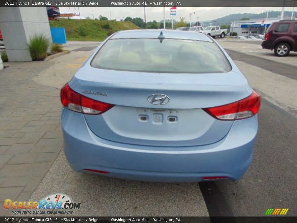 2012 Hyundai Elantra GLS Blue Sky Metallic / Beige Photo #7