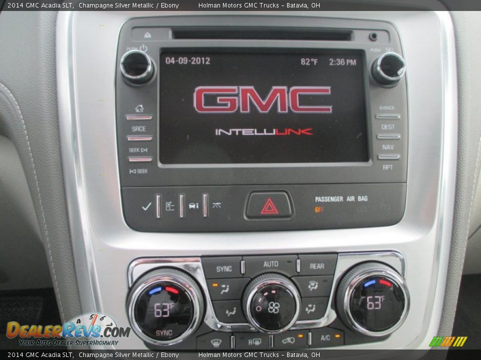 2014 GMC Acadia SLT Champagne Silver Metallic / Ebony Photo #7