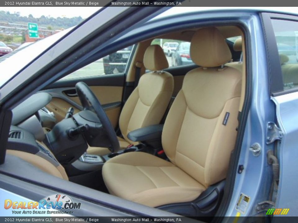 2012 Hyundai Elantra GLS Blue Sky Metallic / Beige Photo #11