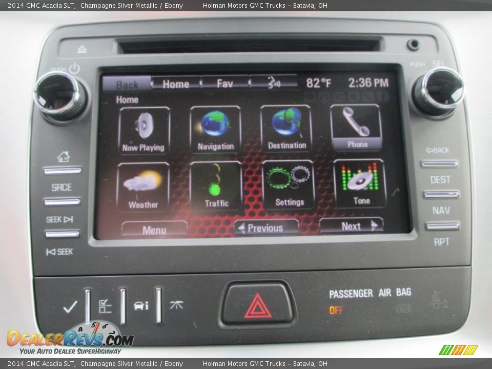 2014 GMC Acadia SLT Champagne Silver Metallic / Ebony Photo #8