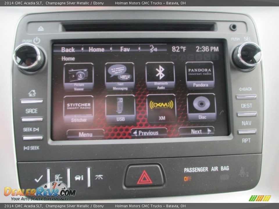 2014 GMC Acadia SLT Champagne Silver Metallic / Ebony Photo #9