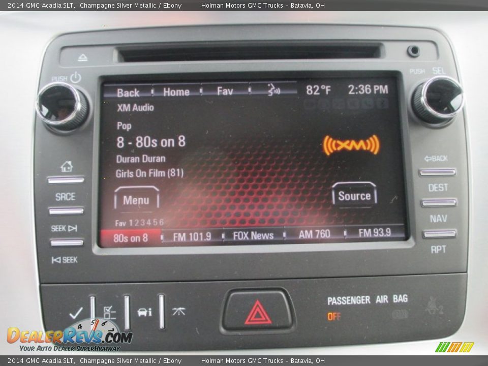 2014 GMC Acadia SLT Champagne Silver Metallic / Ebony Photo #12