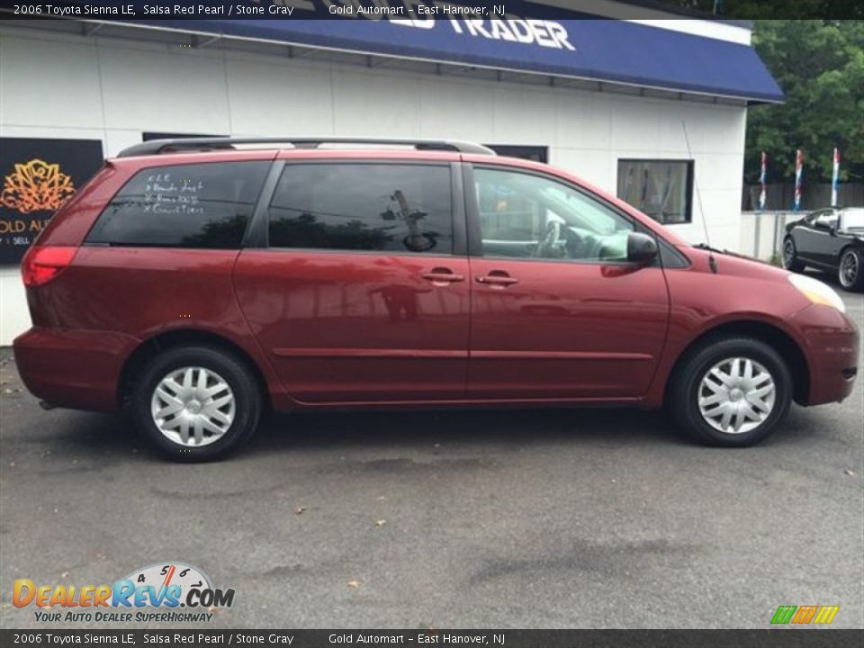 2006 Toyota Sienna LE Salsa Red Pearl / Stone Gray Photo #14