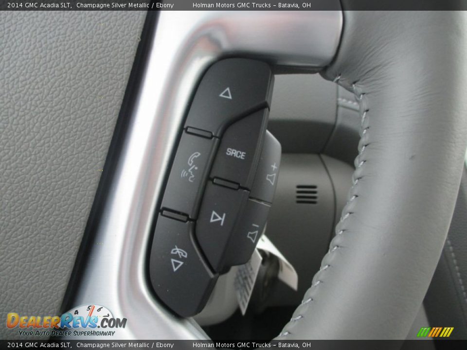 2014 GMC Acadia SLT Champagne Silver Metallic / Ebony Photo #17