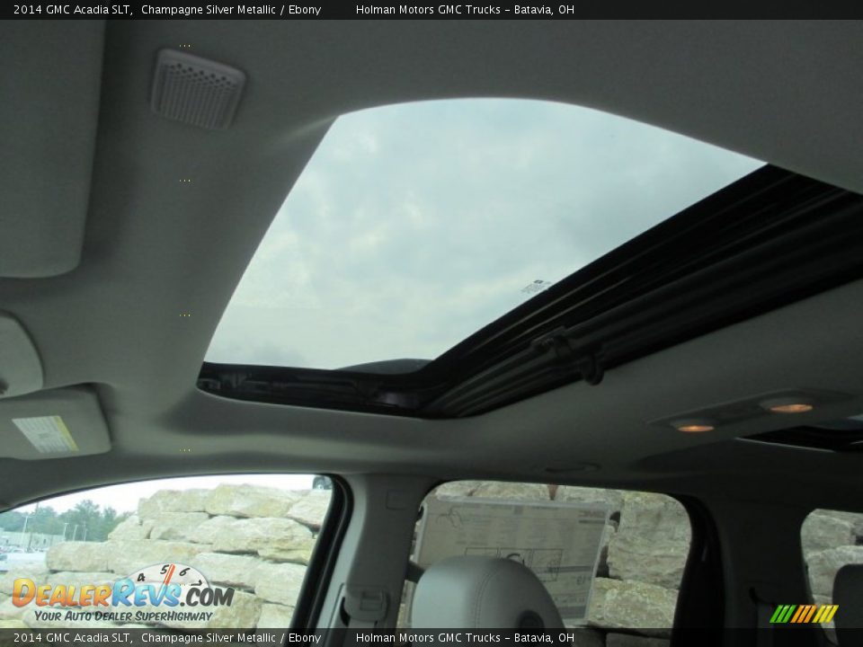 2014 GMC Acadia SLT Champagne Silver Metallic / Ebony Photo #24