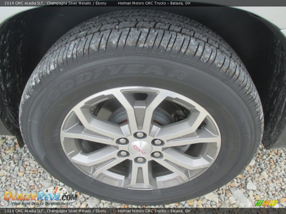 2014 GMC Acadia SLT Champagne Silver Metallic / Ebony Photo #28