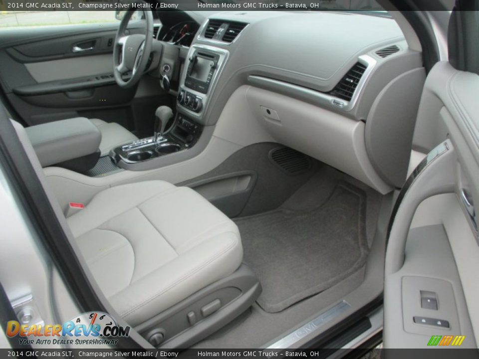 2014 GMC Acadia SLT Champagne Silver Metallic / Ebony Photo #35
