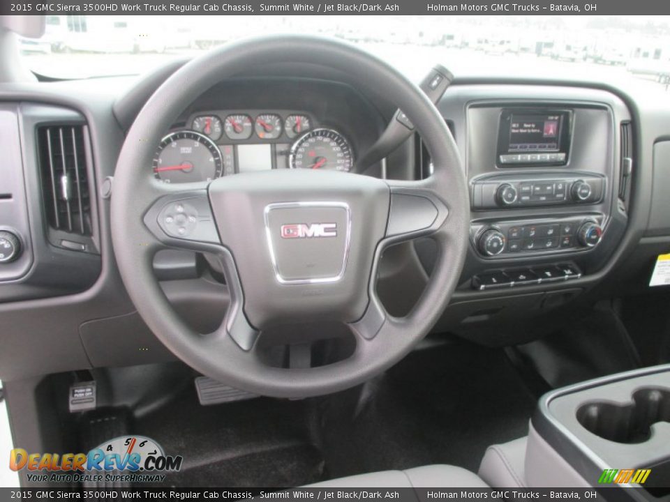 2015 GMC Sierra 3500HD Work Truck Regular Cab Chassis Steering Wheel Photo #14