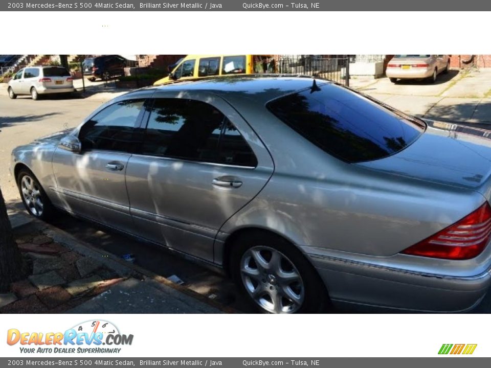 2003 Mercedes-Benz S 500 4Matic Sedan Brilliant Silver Metallic / Java Photo #3