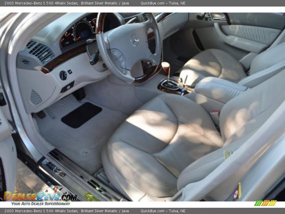 2003 Mercedes-Benz S 500 4Matic Sedan Brilliant Silver Metallic / Java Photo #7