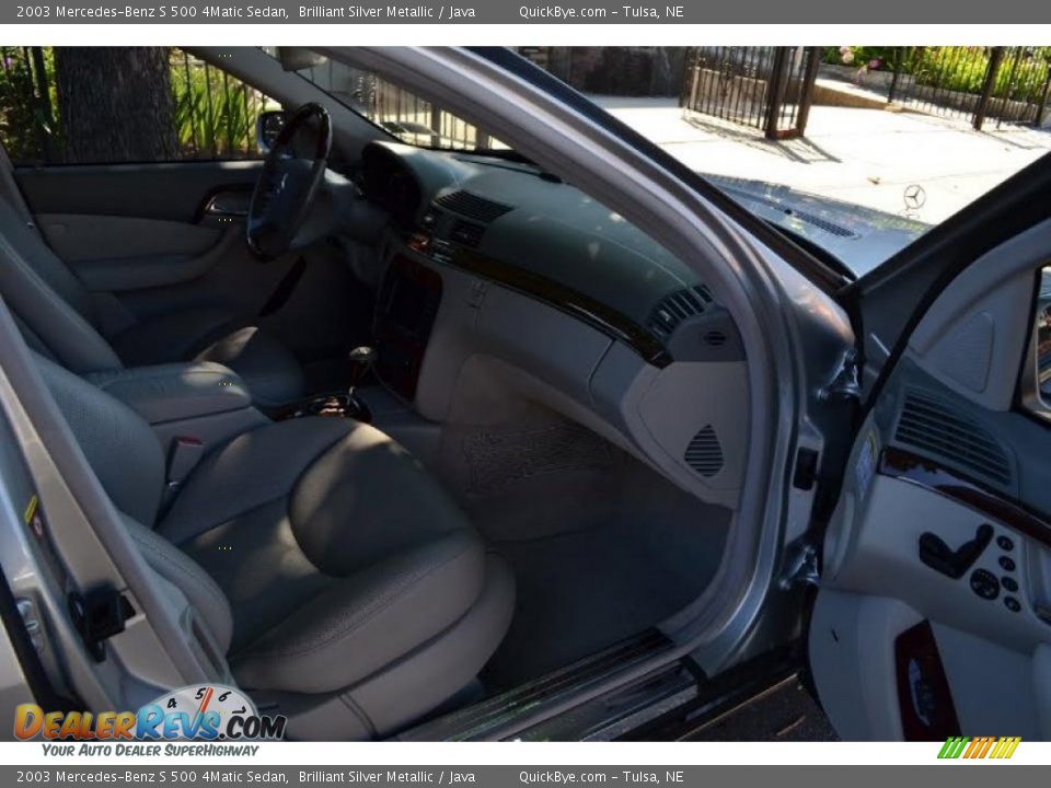 2003 Mercedes-Benz S 500 4Matic Sedan Brilliant Silver Metallic / Java Photo #8