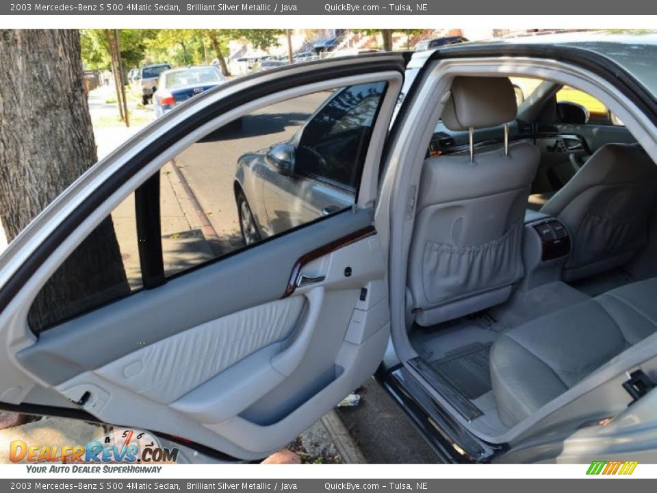 2003 Mercedes-Benz S 500 4Matic Sedan Brilliant Silver Metallic / Java Photo #9