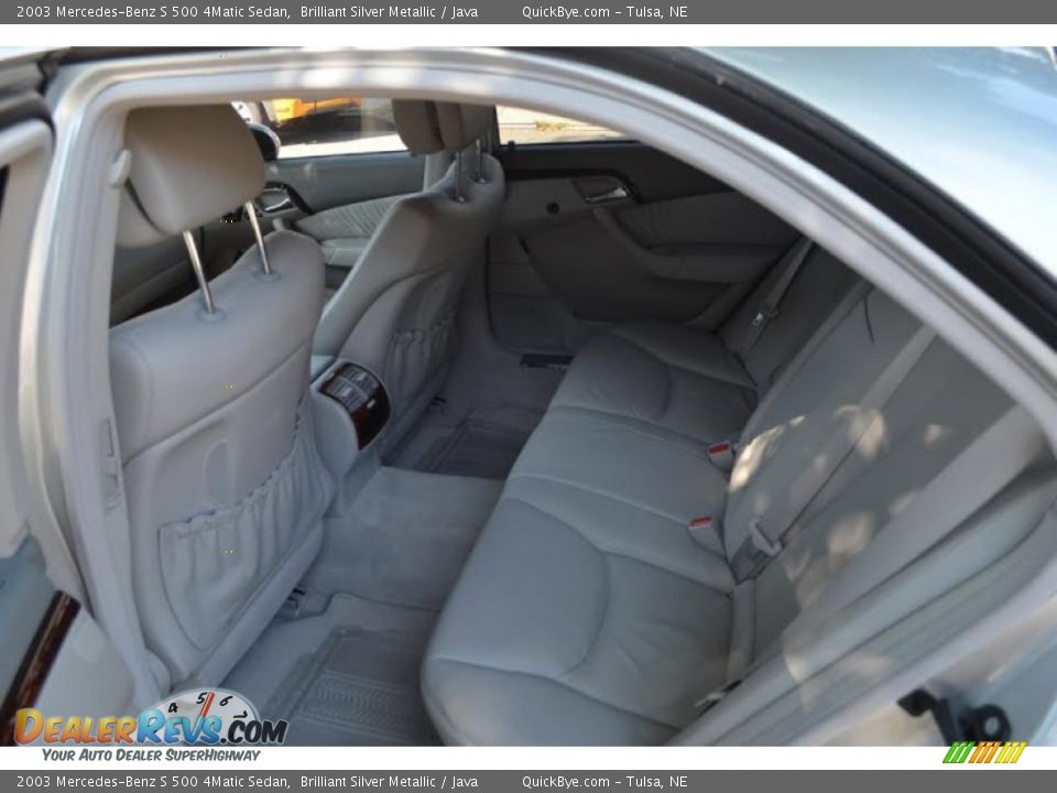 2003 Mercedes-Benz S 500 4Matic Sedan Brilliant Silver Metallic / Java Photo #10