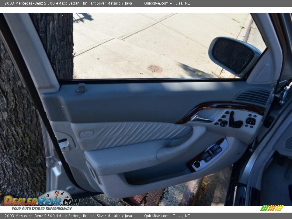 2003 Mercedes-Benz S 500 4Matic Sedan Brilliant Silver Metallic / Java Photo #11