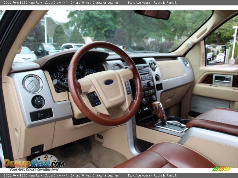 2011 Ford F150 King Ranch SuperCrew 4x4 Oxford White / Chaparral Leather Photo #12
