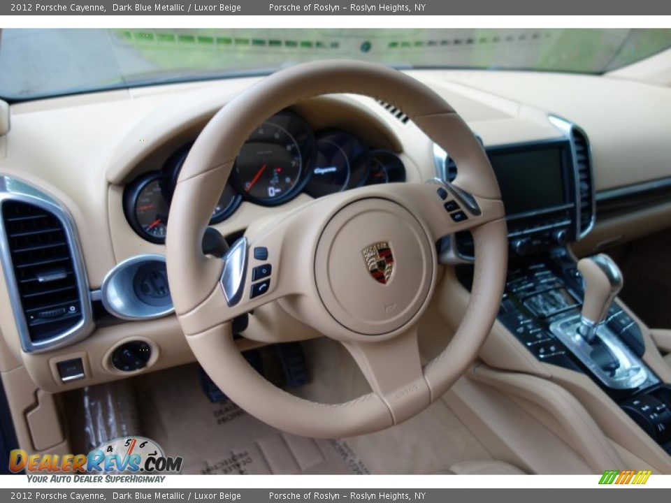 2012 Porsche Cayenne Dark Blue Metallic / Luxor Beige Photo #17