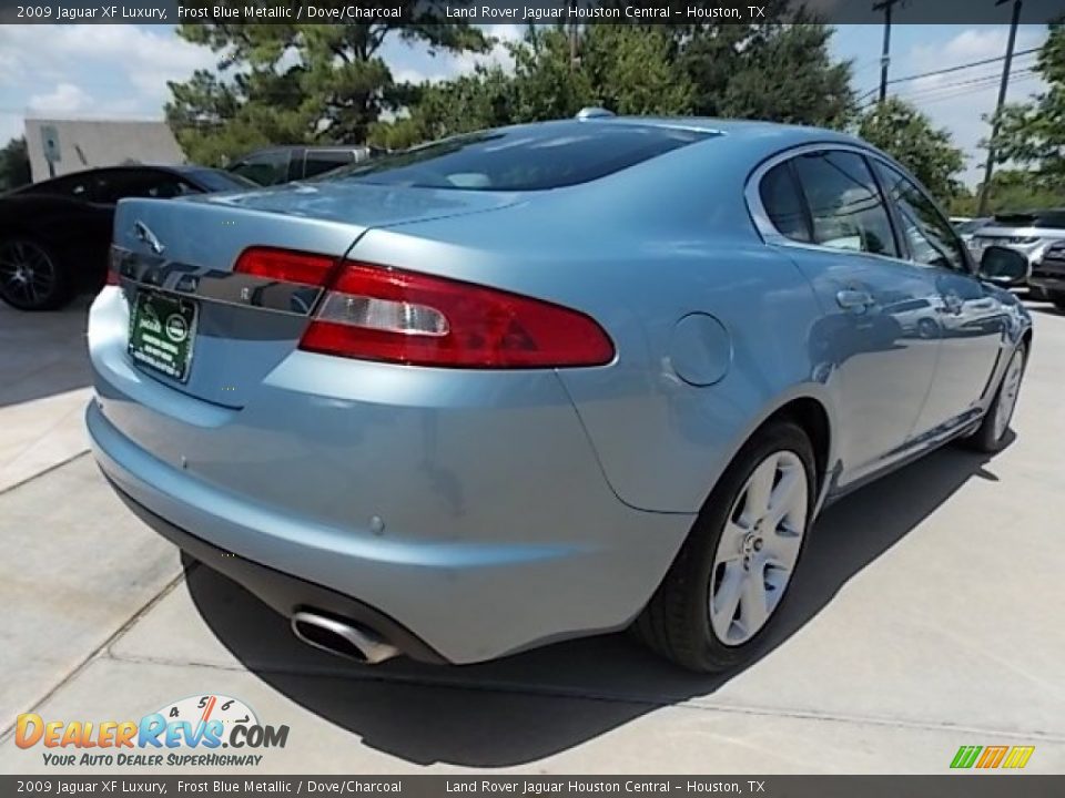 2009 Jaguar XF Luxury Frost Blue Metallic / Dove/Charcoal Photo #6
