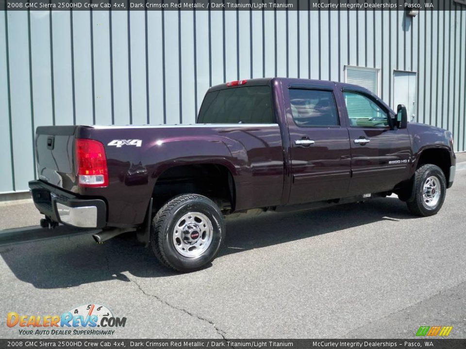 2008 GMC Sierra 2500HD Crew Cab 4x4 Dark Crimson Red Metallic / Dark Titanium/Light Titanium Photo #3
