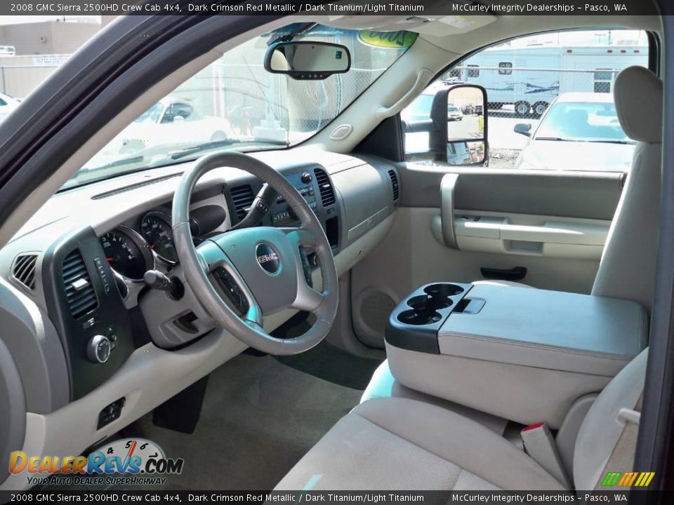 2008 GMC Sierra 2500HD Crew Cab 4x4 Dark Crimson Red Metallic / Dark Titanium/Light Titanium Photo #4