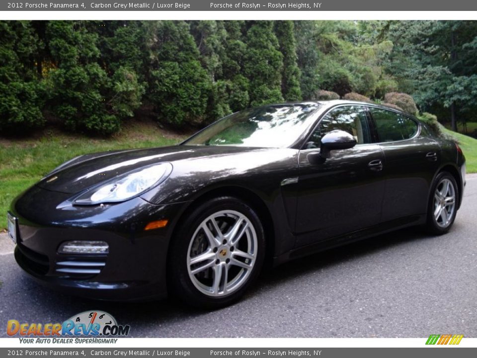 2012 Porsche Panamera 4 Carbon Grey Metallic / Luxor Beige Photo #1