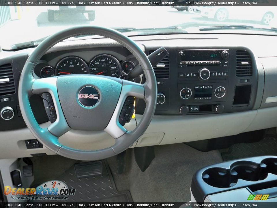 2008 GMC Sierra 2500HD Crew Cab 4x4 Dark Crimson Red Metallic / Dark Titanium/Light Titanium Photo #6