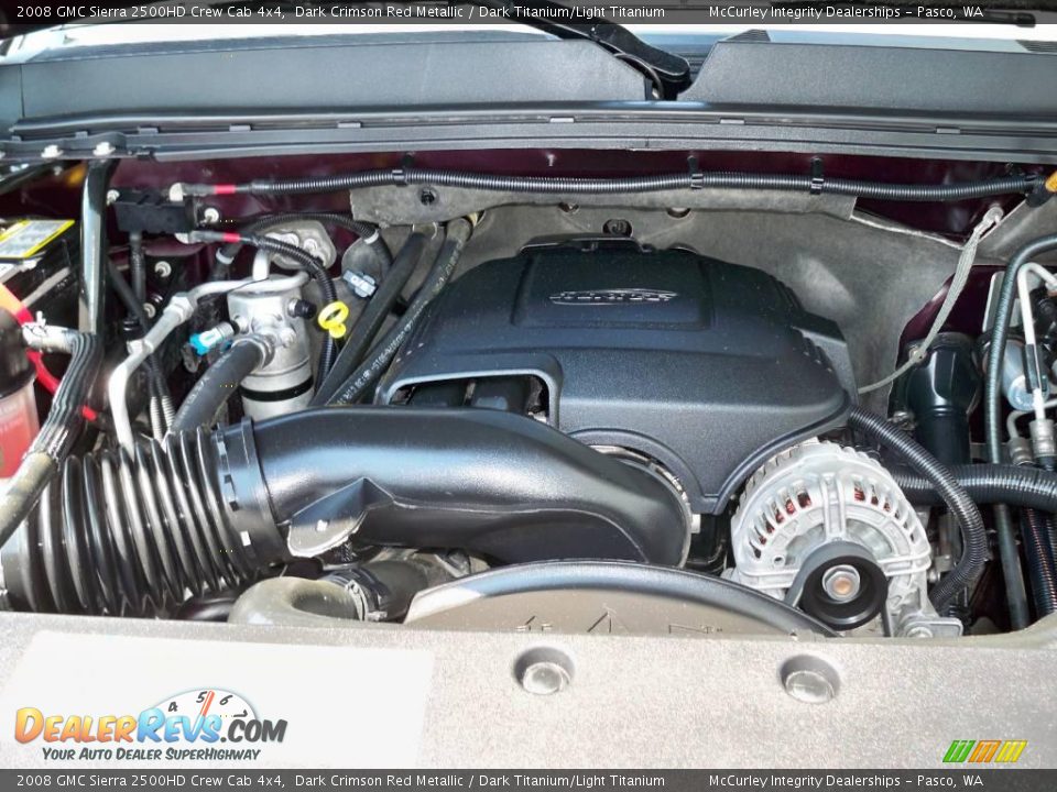 2008 GMC Sierra 2500HD Crew Cab 4x4 Dark Crimson Red Metallic / Dark Titanium/Light Titanium Photo #7