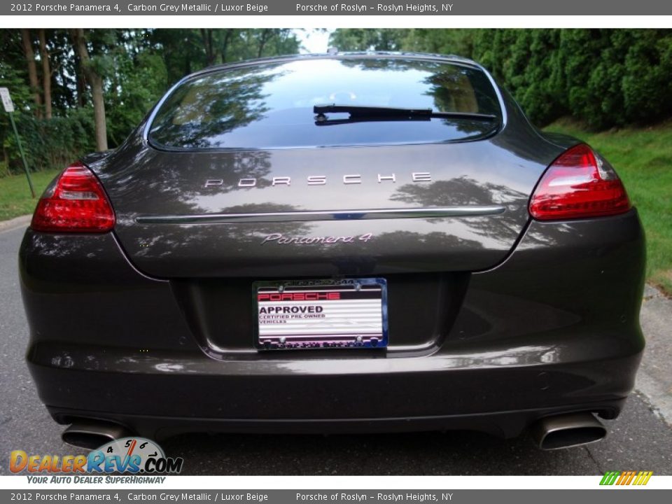 2012 Porsche Panamera 4 Carbon Grey Metallic / Luxor Beige Photo #5