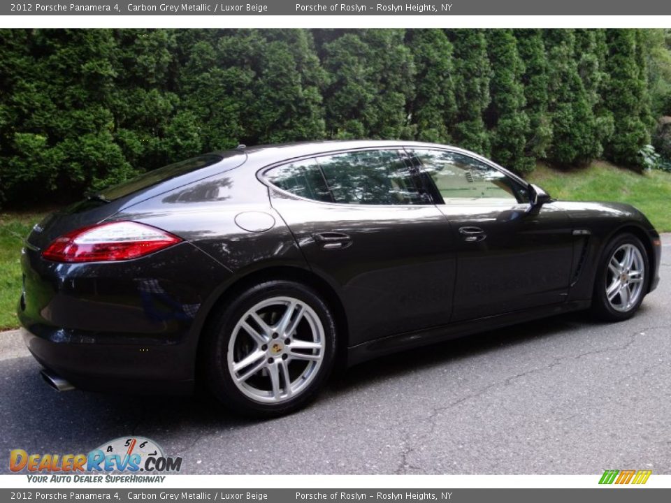 2012 Porsche Panamera 4 Carbon Grey Metallic / Luxor Beige Photo #6