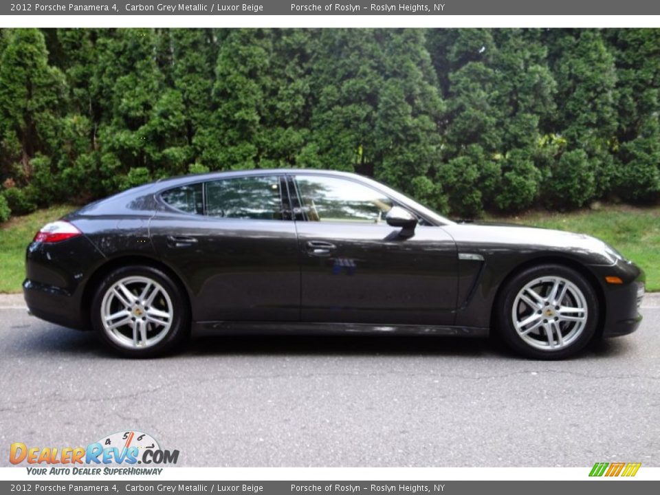 2012 Porsche Panamera 4 Carbon Grey Metallic / Luxor Beige Photo #7