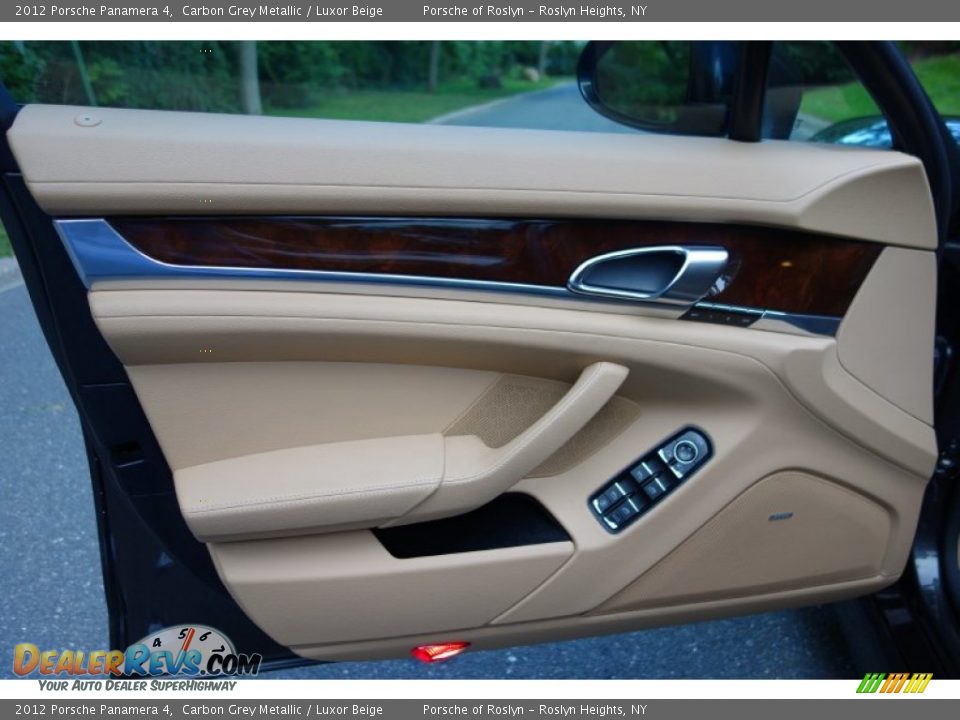 2012 Porsche Panamera 4 Carbon Grey Metallic / Luxor Beige Photo #11