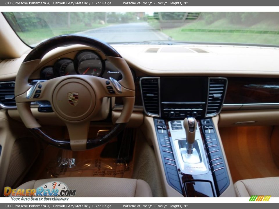 2012 Porsche Panamera 4 Carbon Grey Metallic / Luxor Beige Photo #12