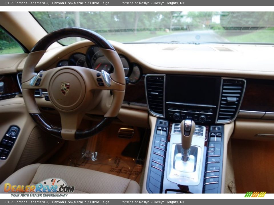 2012 Porsche Panamera 4 Carbon Grey Metallic / Luxor Beige Photo #13