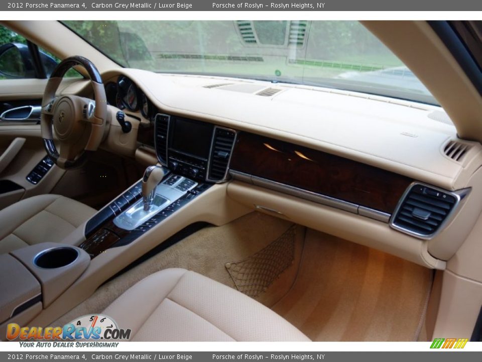 2012 Porsche Panamera 4 Carbon Grey Metallic / Luxor Beige Photo #14