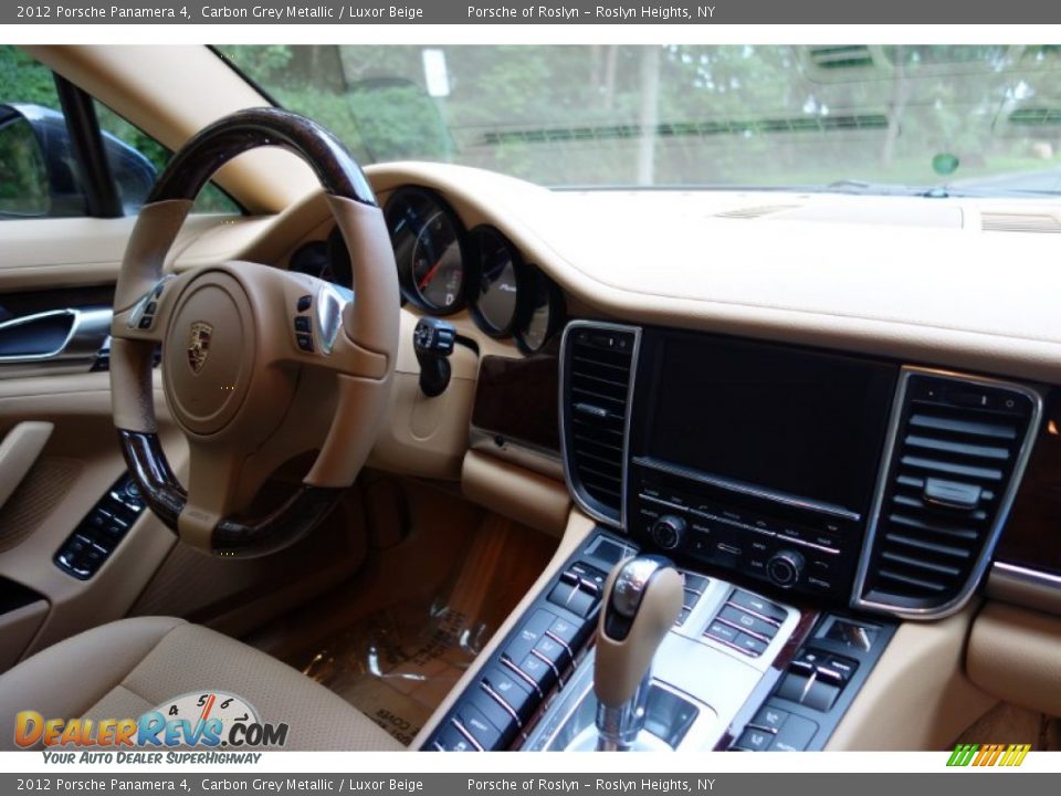 2012 Porsche Panamera 4 Carbon Grey Metallic / Luxor Beige Photo #15
