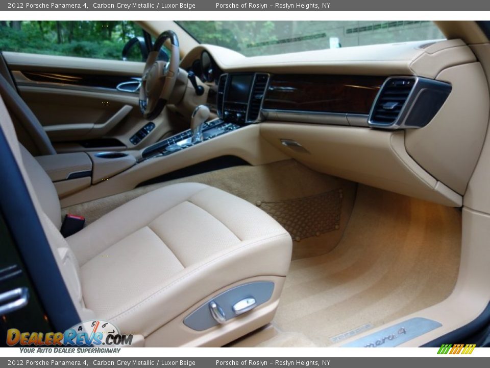 2012 Porsche Panamera 4 Carbon Grey Metallic / Luxor Beige Photo #16