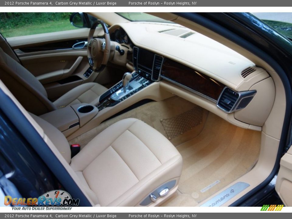 2012 Porsche Panamera 4 Carbon Grey Metallic / Luxor Beige Photo #17