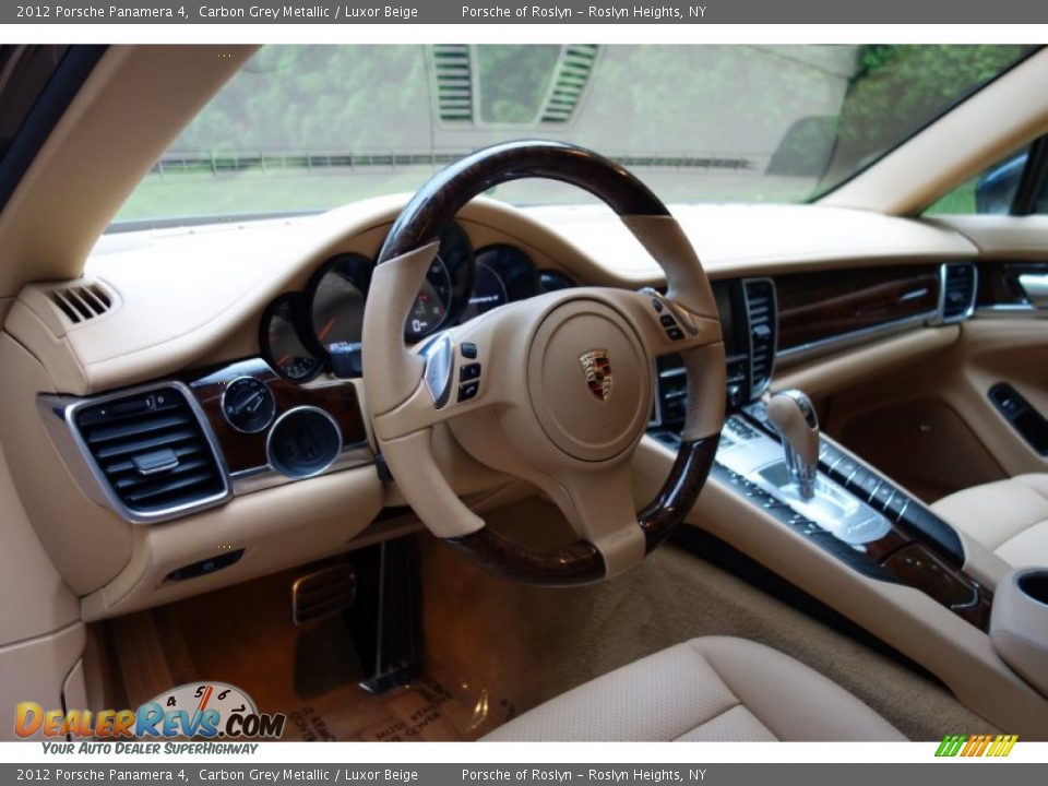 2012 Porsche Panamera 4 Carbon Grey Metallic / Luxor Beige Photo #19