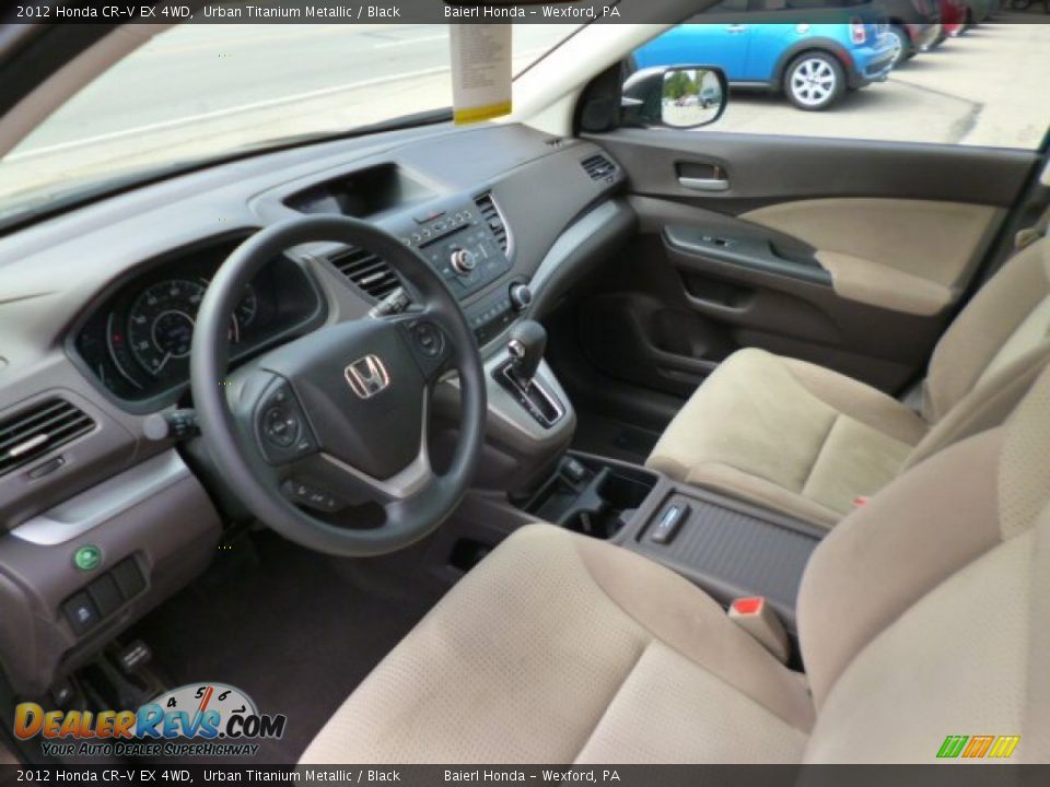 2012 Honda CR-V EX 4WD Urban Titanium Metallic / Black Photo #16