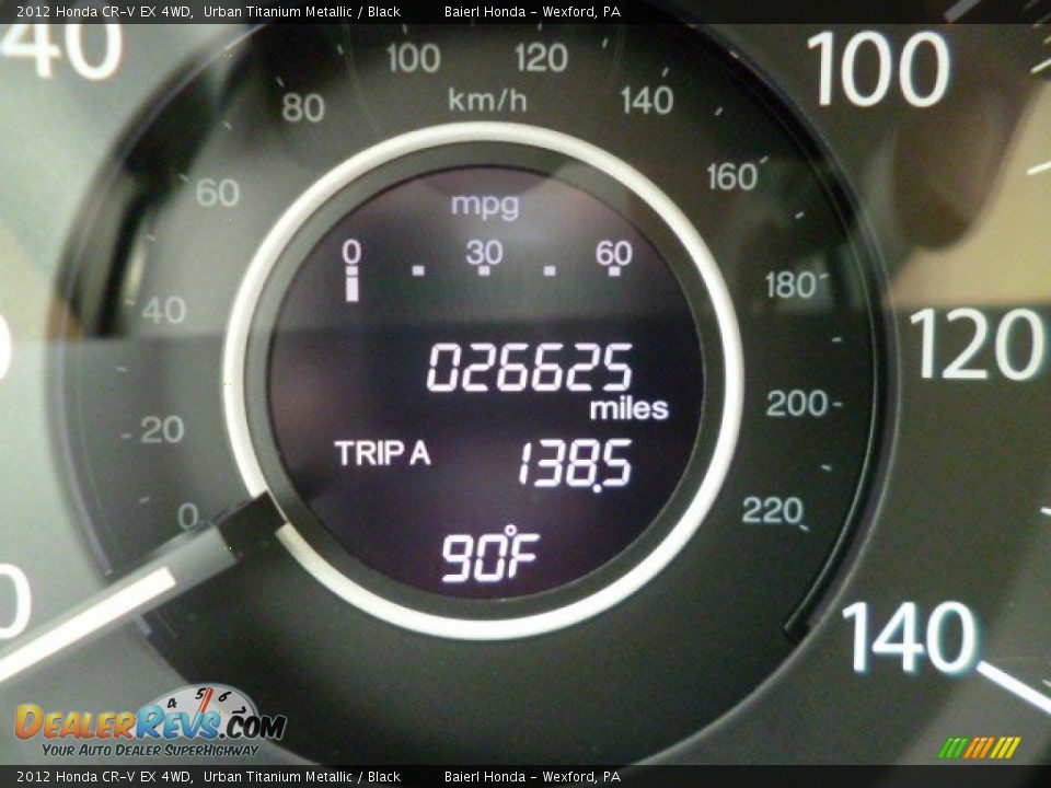 2012 Honda CR-V EX 4WD Urban Titanium Metallic / Black Photo #20