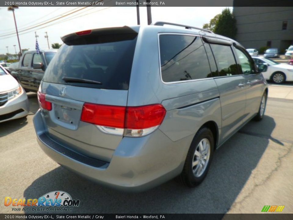 2010 Honda Odyssey EX-L Slate Green Metallic / Gray Photo #6