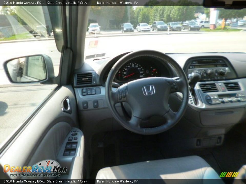 2010 Honda Odyssey EX-L Slate Green Metallic / Gray Photo #14